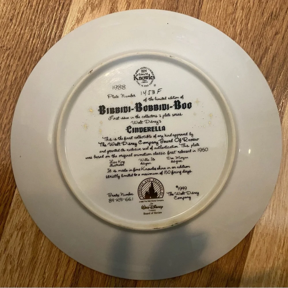 Disney Blue and White Cinderella Plate